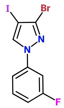 (image for) MC085351 3-Bromo-1-(3-fluoro-phenyl)-4-iodo-1H-pyrazole